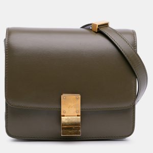 Celine Brown Small Calfskin Classic Box, Shoulder Bags - Luxury Closet catalog