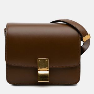 Celine Brown Small Calfskin Classic Box, Shoulder Bags - Luxury Closet catalog