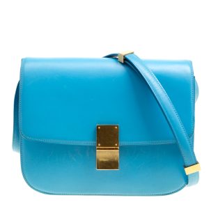 Celine Turquoise Leather Medium Classic Box Shoulder Bag, Shoulder Bags - Luxury Closet catalog
