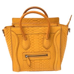 Celine Yellow Python Nano Luggage Tote, Tote Handbags - Luxury Closet catalog