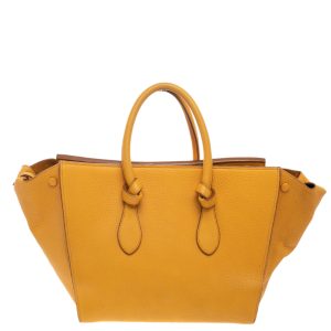 Celine Yellow Leather Small Tie Tote, Tote Handbags - Luxury Closet catalog