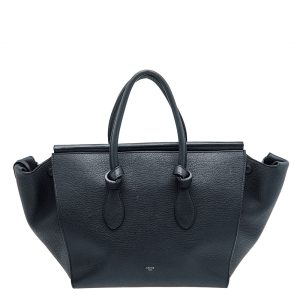 Celine Black Leather Small Tie Tote, Tote Handbags - Luxury Closet catalog