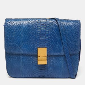 Celine Blue Python Large Classic Box Shoulder Bag, Shoulder Bags - Luxury Closet catalog