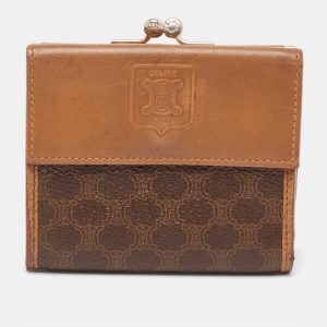 Celine Macadam Coated Canvas and Leather Triomphe Kisslock Wallet, Wallets & Money Clips - Luxury Closet catalog