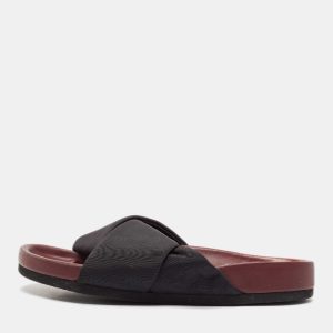 Celine Black Neoprene Crossover Flat Slides Size 37, Flats - Luxury Closet catalog