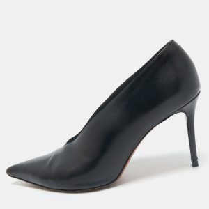 Celine Black Leather V Neck Pumps Size 38, Pumps - Luxury Closet catalog