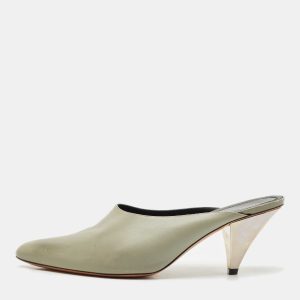 Celine Light Grey Leather Pointed Toe Mules Size 40, Sandals - Luxury Closet catalog
