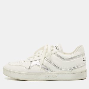 Celine White/Silver Leather Trainer Low Top Sneakers Size 39, Athletic Shoes & Sneakers - Luxury Closet catalog