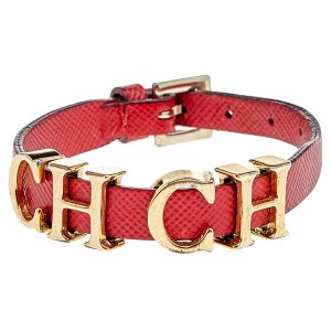 CH Carolina Herrera Red Leather Logo Charm Wrap Bracelet, Jewelry - Luxury Closet catalog