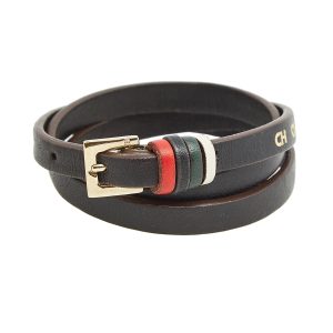 CH Carolina Herrera Brown Leather Gold Tone Wrap Bracelet, Jewelry - Luxury Closet catalog