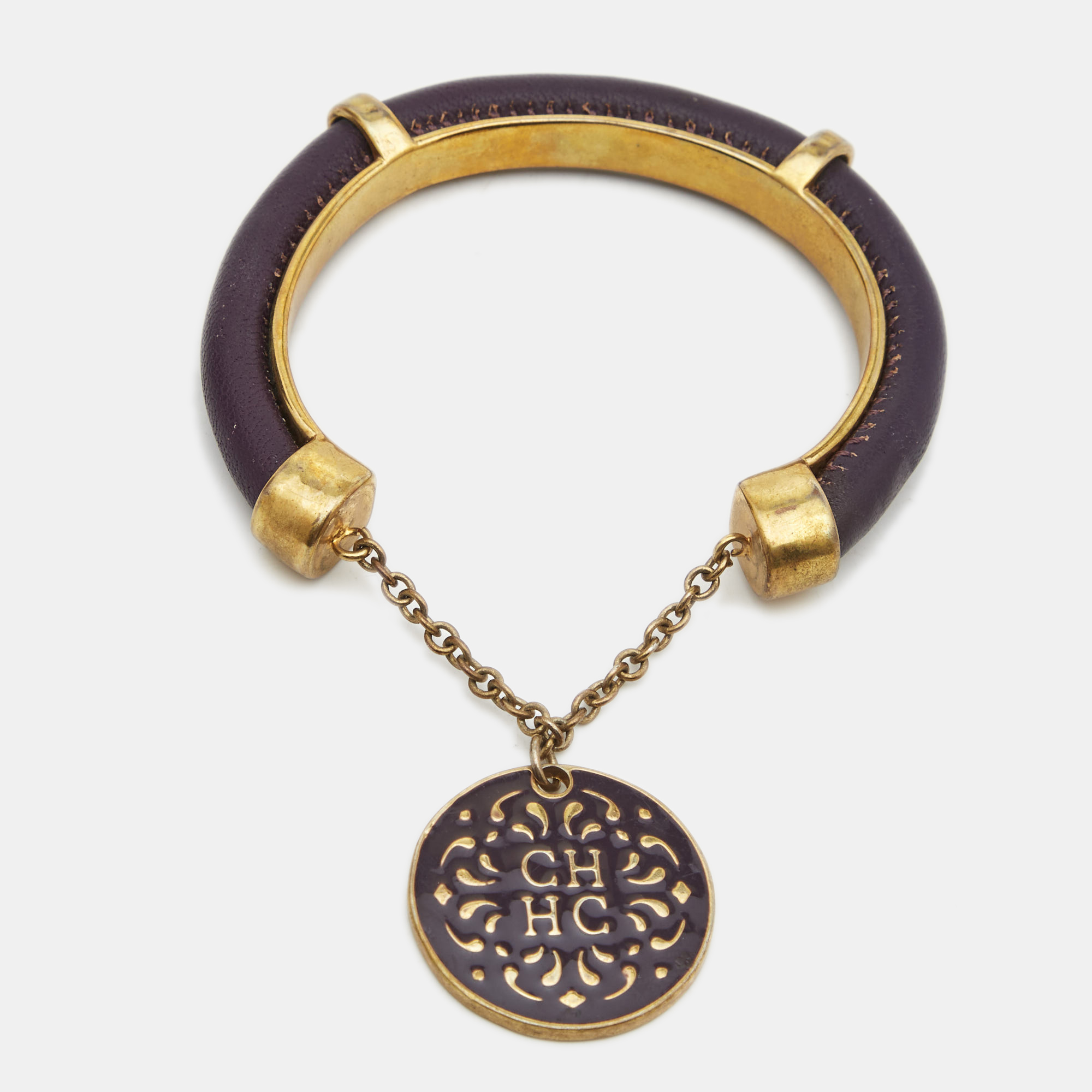 Carolina Herrera CH Leather Gold Tone Bracelet, Jewelry - Luxury Closet catalog