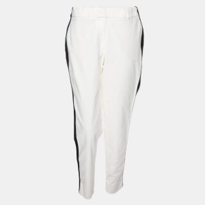 CH Carolina Herrera White Cotton Blend Side Tape Trousers M, Clothing - Luxury Closet catalog
