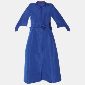 Carolina Herrera Royal Blue Taffeta Pocketed Flared Shirt Dress M, Dresses - Luxury Closet catalog