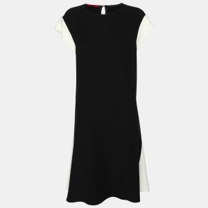 CH Carolina Herrera Black/White Polyester Midi Dress M, Dresses - Luxury Closet catalog