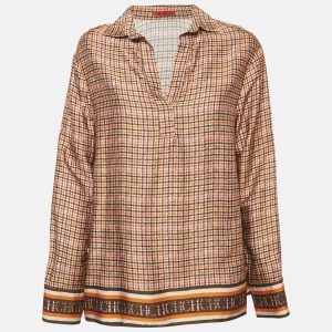 CH Carolina Herrera Red Houndstooth Printed Sateen Top M, Shirts & Tops - Luxury Closet catalog