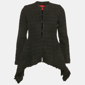 CH Carolina Herrera Black Tweed Flared Asymmetric Jacket S, Coats & Jackets - Luxury Closet catalog