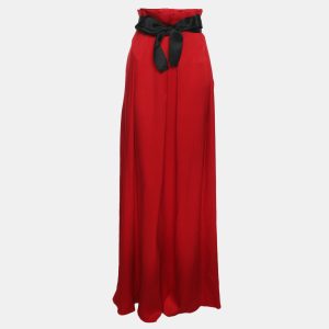 Carolina Herrera Red Silk Pleated Maxi Skirt S, Skirts - Luxury Closet catalog