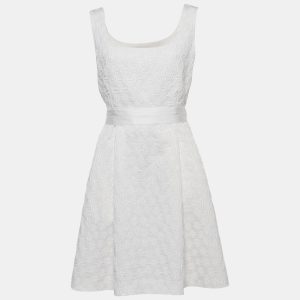 CH Carolina Herrera White Textured Jacquard Sleeveless Mini Dress L, Dresses - Luxury Closet catalog