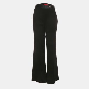 CH Carolina Herrera Black Crepe Brooch Detailed Flared Trousers S, Clothing - Luxury Closet catalog