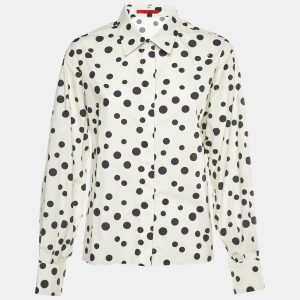 CH Carolina Herrera White/Black Polka Dots Cotton Long Sleeve Shirt L, Shirts & Tops - Luxury Closet catalog