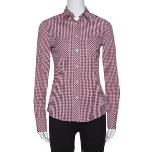 CH Carolina Herrera Red Checked Cotton Long Sleeve Shirt S, Shirts & Tops - Luxury Closet catalog