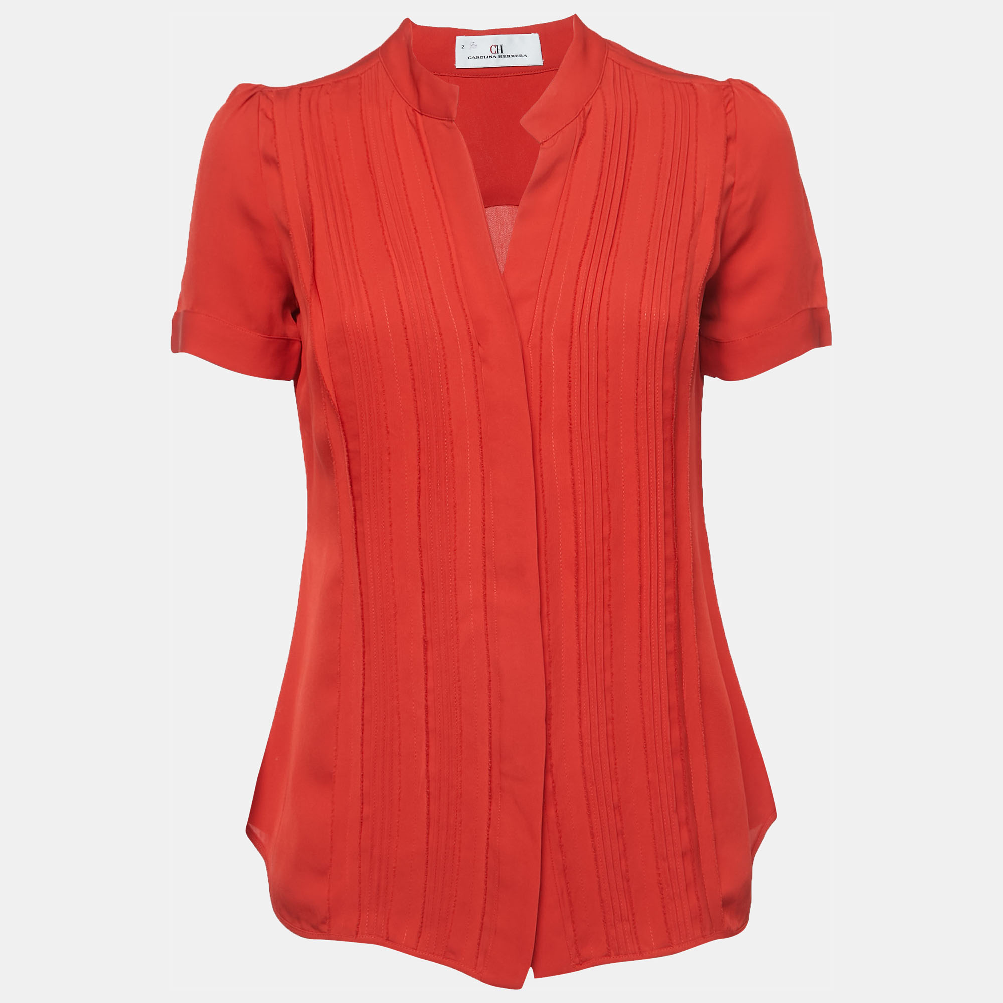 CH Carolina Herrera Red Silk Top S, Shirts & Tops - Luxury Closet catalog