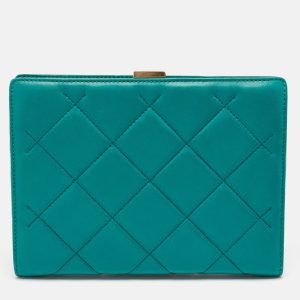 CH Carolina Herrera Green Quilted Leather Frame Chain Clutch, Clutches & Special Occasion Bags - Luxury Closet catalog