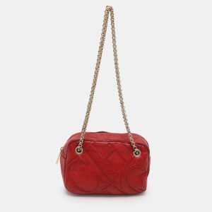 CH Carolina Herrera Red Leather Chain Shoulder Bag, Shoulder Bags - Luxury Closet catalog
