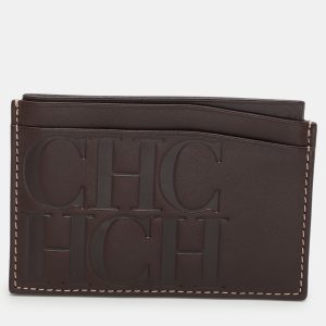 CH Carolina Herrera Brown Leather Card Holder, Wallets & Money Clips - Luxury Closet catalog