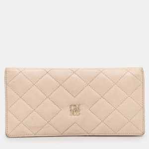 CH Carolina Herrera Cream Leather Continental Bifold Wallet, Wallets & Money Clips - Luxury Closet catalog