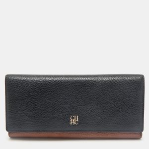 CH Carolina Herrera Black/Brown Leather Long Trifold Wallet, Wallets & Money Clips - Luxury Closet catalog