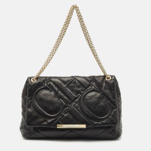 CH Carolina Herrera Black Quilted Leather Flap Chain Shoulder Bag, Shoulder Bags - Luxury Closet catalog
