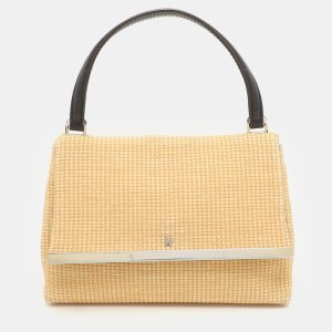 CH Carolina Herrera Beige Woven Straw Camelot Top Handle Bag, Satchels - Luxury Closet catalog