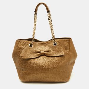 CH Carolina Herrera Metallic Gold Monogram Leather Audrey Tote, Tote Handbags - Luxury Closet catalog