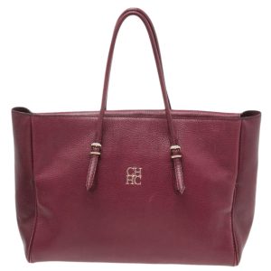 CH Carolina Herrera Plum Leather Tempo Collection Adagio Tote, Tote Handbags - Luxury Closet catalog