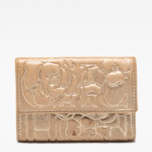 CH Carolina Herrera Gold Floral Embossed Leather Flap Compact Wallet, Wallets & Money Clips - Luxury Closet catalog