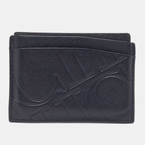 CH Carolina Herrera Dark Blue Monogram Embossed Leather Card Holder, Wallets & Money Clips - Luxury Closet catalog