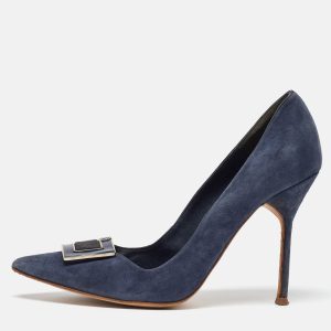 CH Carolina Herrera Blue Suede Pointed Toe Pumps Size 40, Pumps - Luxury Closet catalog