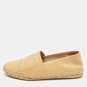 CH Carolina Herrera Beige Patent Leather CH Logo Espadrille Flats Size 39, Flats - Luxury Closet catalog
