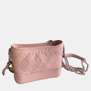 Chanel Pink Quilted Calfskin Small Gabrielle Hobo Bag, Shoulder Bags - Luxury Closet catalog