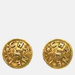 Chanel Gold Lion Button Clip-On Earrings 23, Jewelry - Luxury Closet catalog