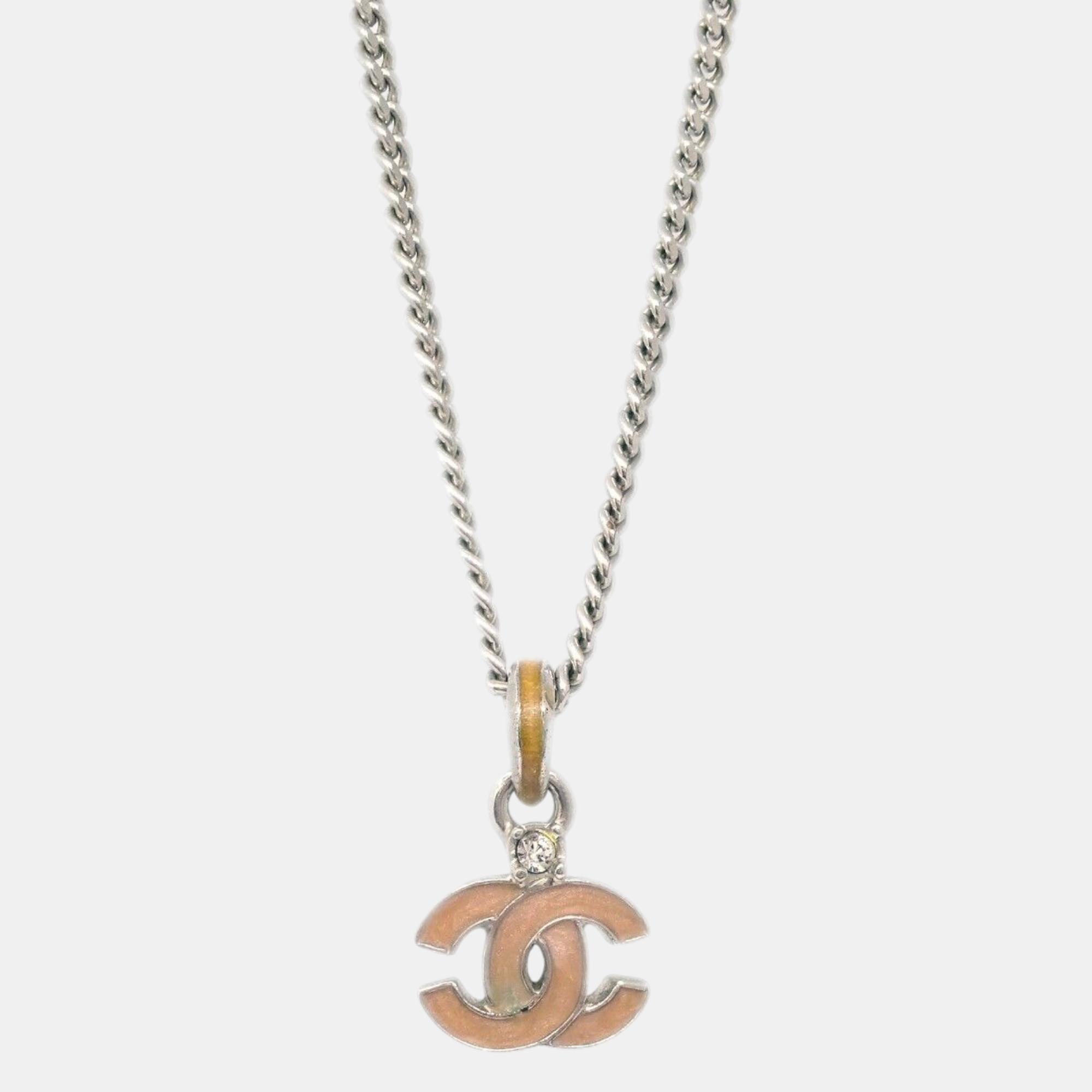 Chanel Rhinestone Silver CC Chain Necklace Pendant 4P, Jewelry - Luxury Closet catalog