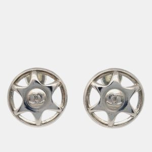Chanel Silver Button Clip-On 97A Earrings, Jewelry - Luxury Closet catalog