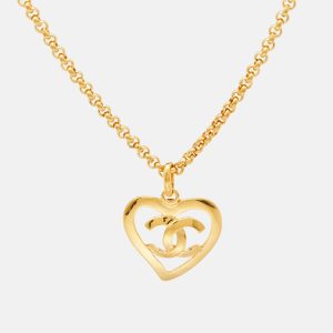Chanel CC Heart Gold Tone Necklace, Jewelry - Luxury Closet catalog