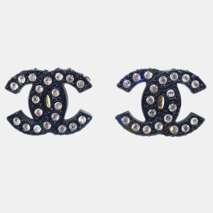 Chanel CC Black Rhinestone Clip-On Earrings, Jewelry - Luxury Closet catalog