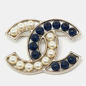 Chanel CC Faux Pearl Blue Bead Pin Brooch, Jewelry - Luxury Closet catalog