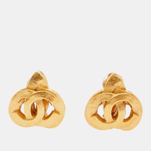 Chanel CC Heart Gold Tone Clip On Earrings, Jewelry - Luxury Closet catalog