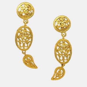 Chanel Gold Plated Dangle Earrings, Jewelry - Luxury Closet catalog