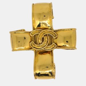 Chanel Gold Plated Cross Brooch Pin, Jewelry - Luxury Closet catalog