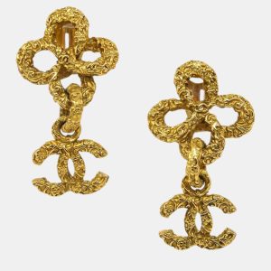 Chanel Gold Pleated Dangle Earrings, Jewelry - Luxury Closet catalog